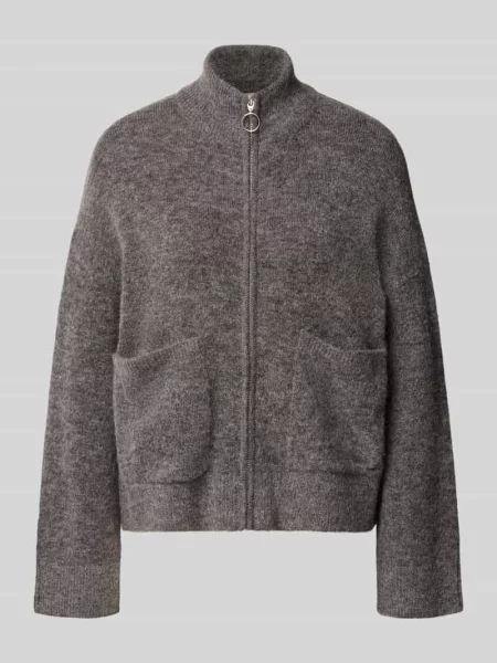 Kardigan rozpinany o kroju regular fit z mieszanki wełny model SIA' Selected Femme