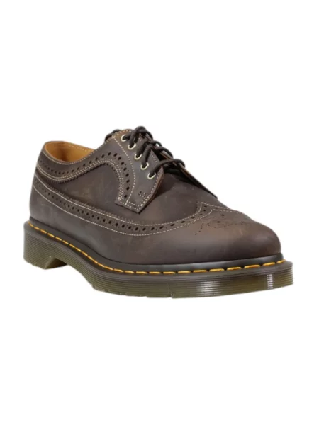 Półbuty Dr. Martens sznurowane skórzane brązowe