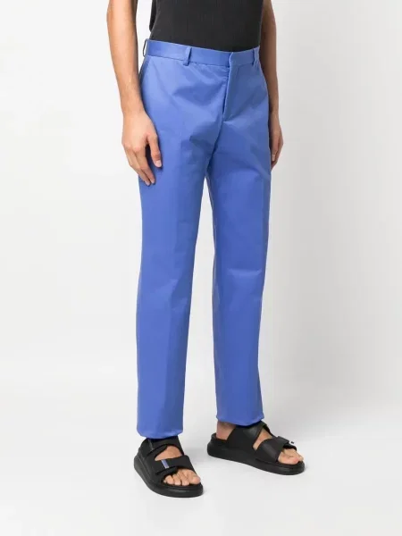 Siuvinėtos kelnės Moschino mėlyna