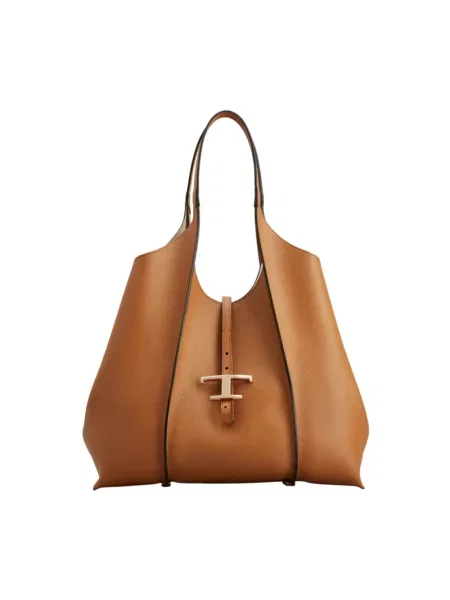 Shopperka Tod's skórzana brązowa
