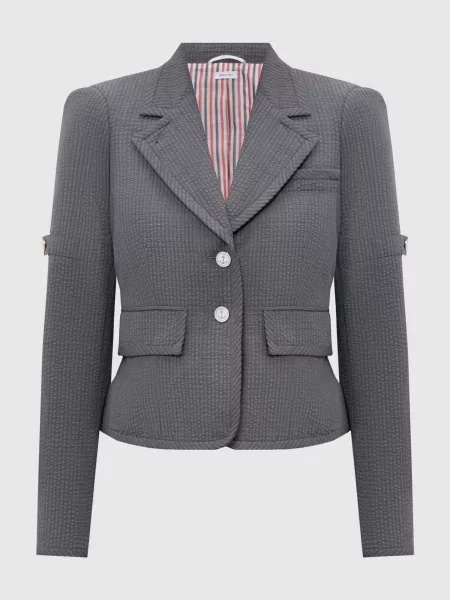 Жакет з вовни Thom Browne сірий