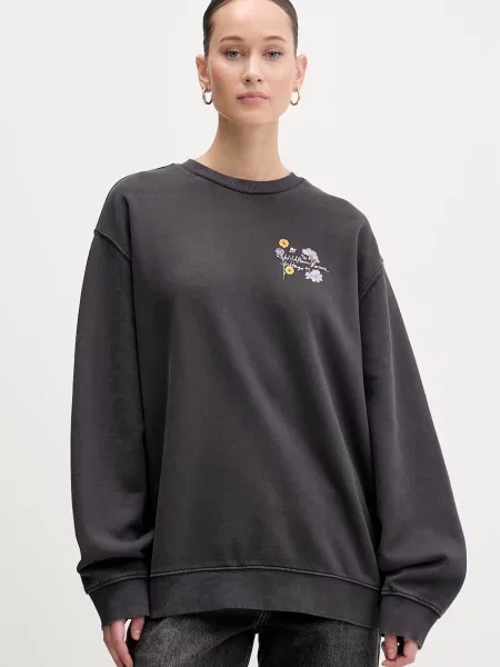 Bombažen pulover HUGO Classic siva