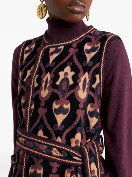 Rochie mini Etro din jacard de costum albastru