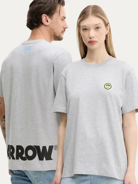 Тениска Barrow с принт сиво
