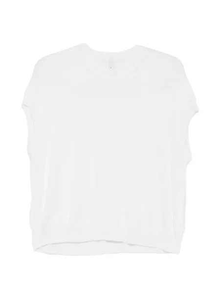 Krótka koszulka Boboutic z okrągłym dekoltem biała
