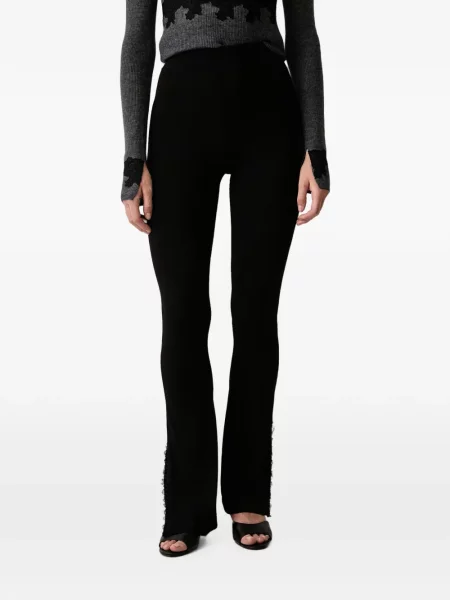 Leggings Ermanno Scervino cu franjuri evazate negru