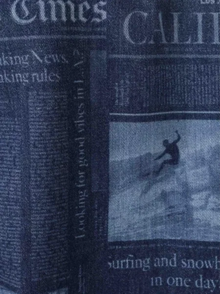 Риза Palm Angels с принт синьо