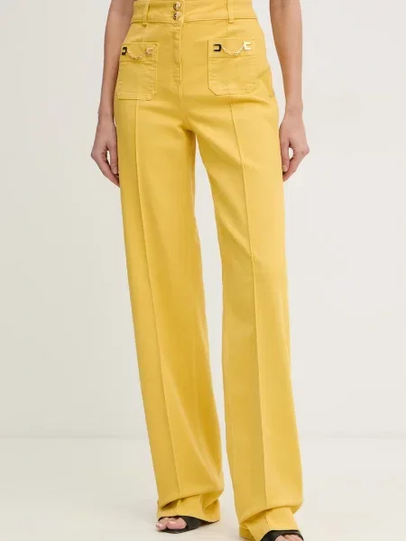 Elisabetta Franchi jeansy straight żółte