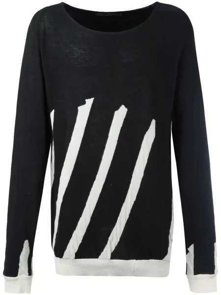 Pulover Haider Ackermann cu dungi negru