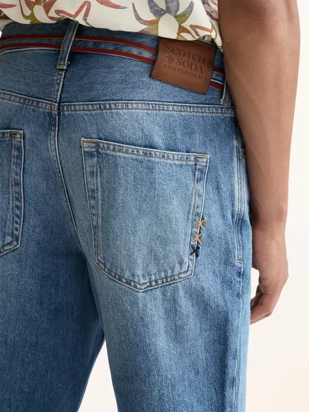 Scotch & Soda Džíny The Beat Bootcut Loose Fit navy tmavě modré