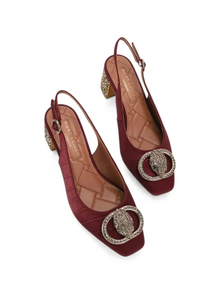 Pantofi cu toc Kurt Geiger London slingback roșu