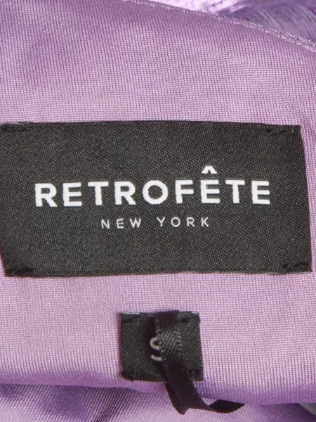 Rochie maxi Retrofete drapată cu un umăr gol violet
