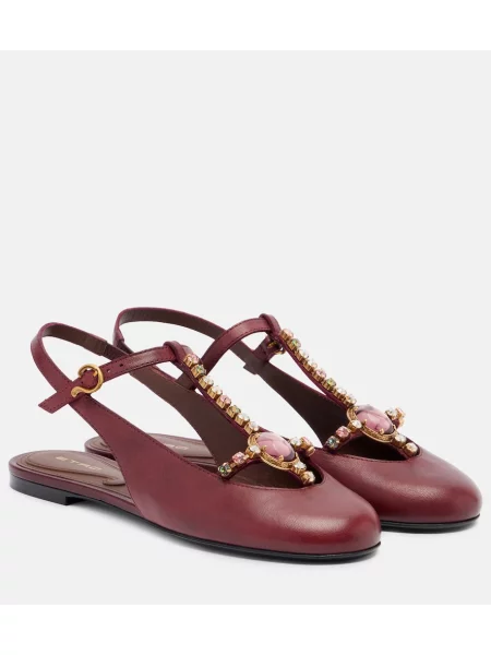Balerini Etro din piele slingback