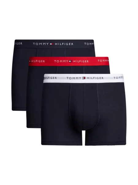 Tommy Hilfiger Obcisłe bokserki pakowane po 3 szt. Mężczyźni jednolity MD niebieski