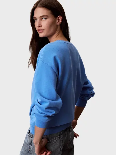 Махровый свитшот Calvin Klein Jeans голубой