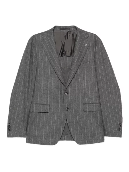 Pruhovaný oblekový oblek Tagliatore šedý