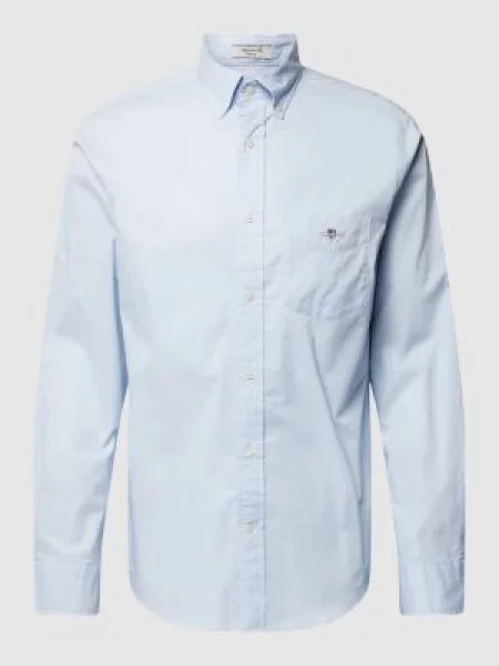 Gant koszula regular z kołnierzykiem button-down niebieski