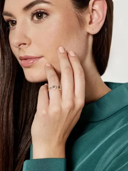 TORY BURCH Gyűrű Miller Pave sárga
