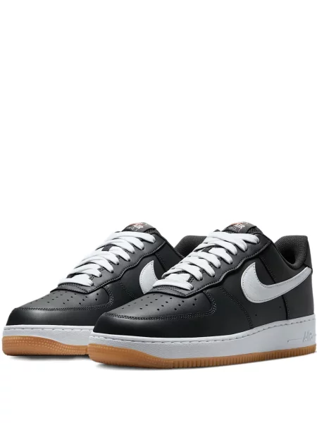 Sneakerși Nike Cortez cu autograf din piele maro