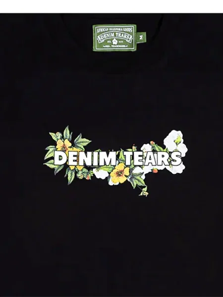 Φλοράλ μπλούζα Denim Tears μαύρο