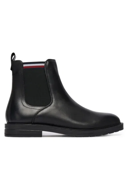 Tommy Hilfiger Боти Cleated Hilifger W черен