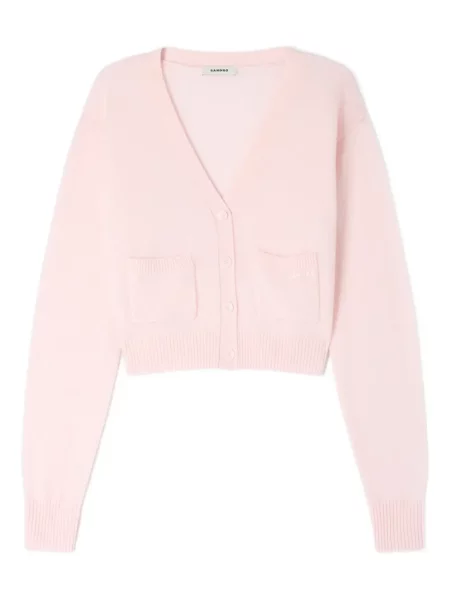 Cropp cardigan Sandro cu decolteu în V roz