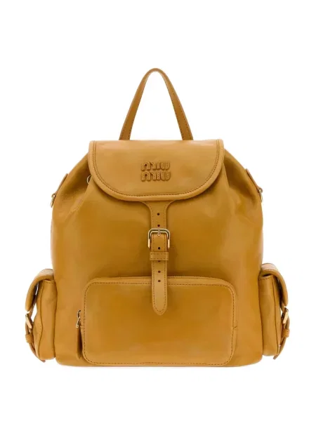 Rucsac Miu Miu cu autograf galben