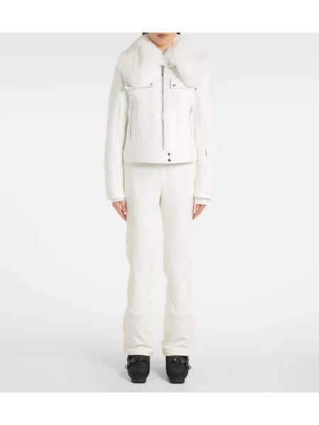 Pantaloni de schi Fusalp evazate alb