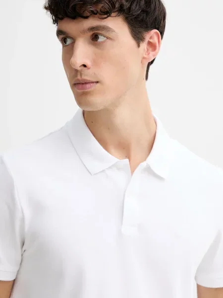 Calvin Klein póló férfi pamuttal fehér