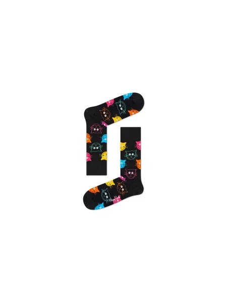 Happy Socks Cat Sock Unisex Skarpetki Happy Socks Size: czarny