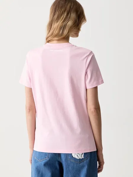 Karl Lagerfeld T-shirt IKON SKETCH różowa