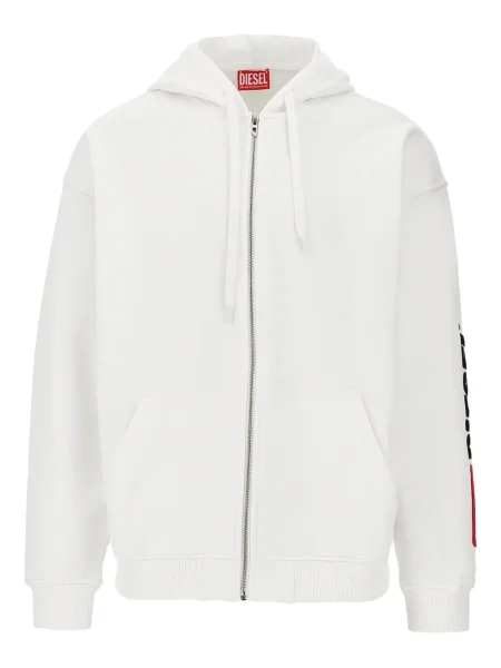 Hanorac cu glugă Diesel alb