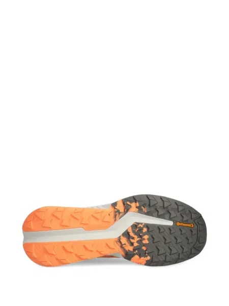 Geacă cu puf Adidas din piele de căprioară cu dungi cu glugă albastru