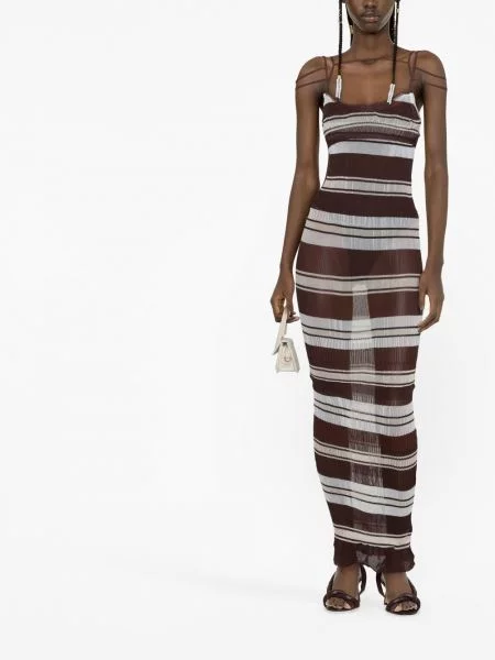Kostiumas maksi maxi suknele Jacquemus ruda