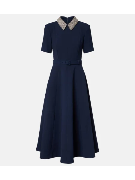 Sukienka midi Rebecca Vallance do kolan garniturowa niebieska