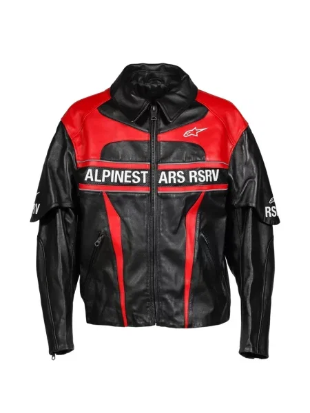 Bőrdzseki Alpinestars nyomtatás fekete