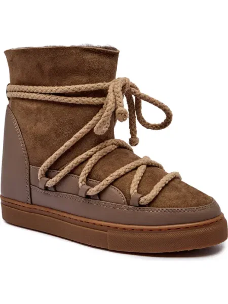 INUIKII Bocanci CLASSIC WEDGE | piele întoarsă maro