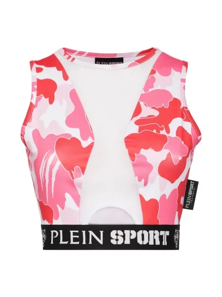 Krótki wielobarwność top Plein Sport w kamuflażu