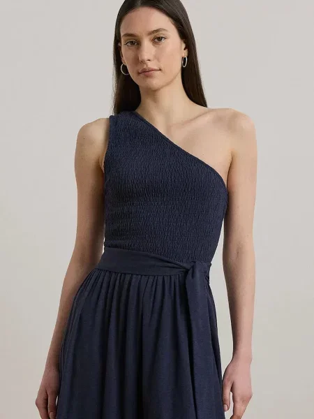 Šaty Lauren Ralph Lauren tmavomodrá midi