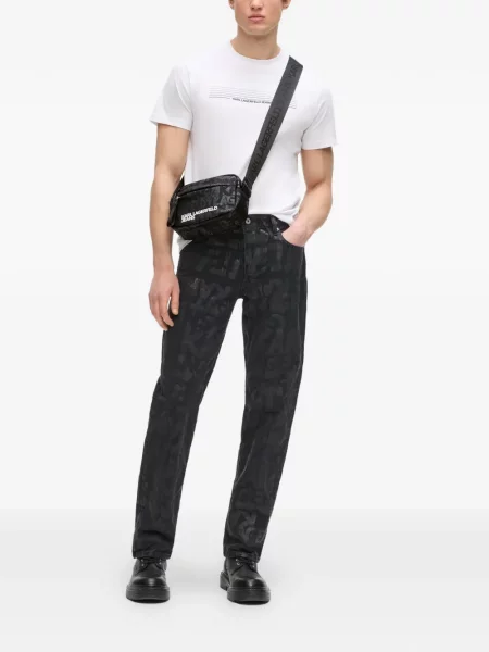Чанта Karl Lagerfeld Jeans с принт черно