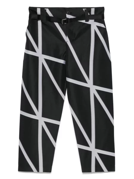 Pantaloni 132 5. Issey Miyake din jacard negru