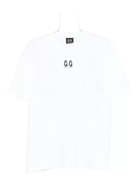 Krátké tričko 44 Label Group s kulatým výstřihem bílé