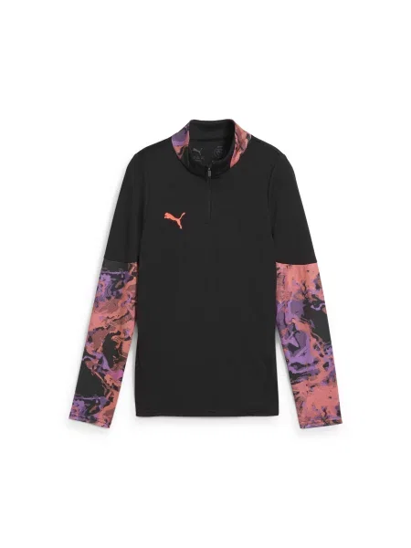 Дитячий Світшот PUMA Individualcup Zip-top Jr комбінований верх чорний