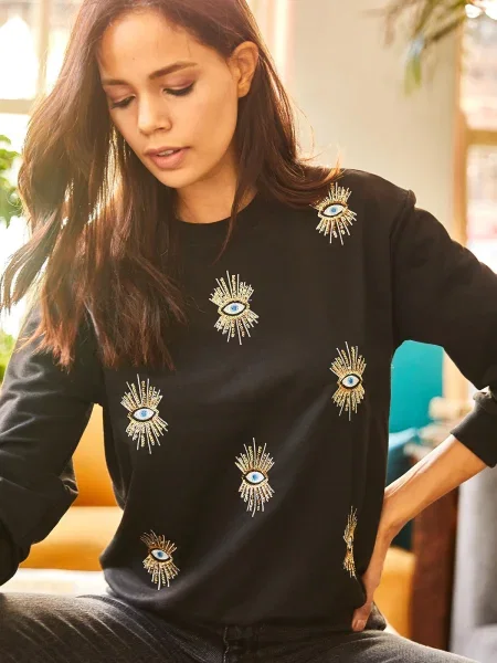 Hanorac dama Olalook alb