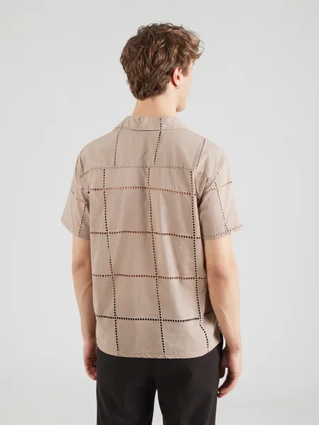 JACK & JONES Srajca JORSUMMER LUKE mokka