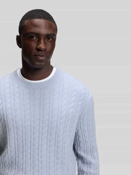 Sweter o kroju regular fit z domieszką bawełny model Furlan' Boss