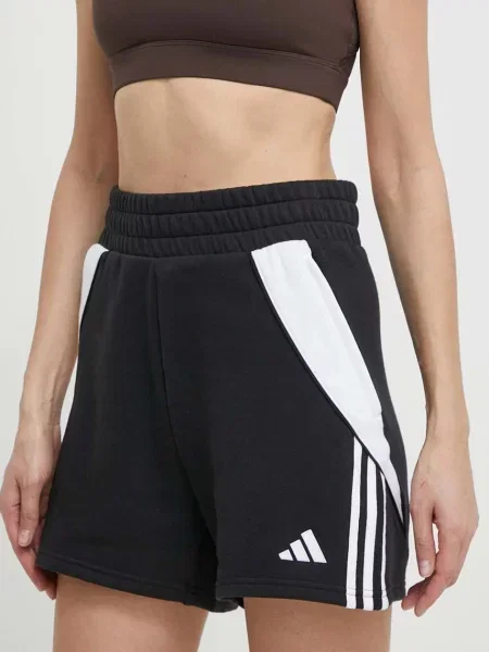 Adidas Performance edzős rövidnadrág Tiro 24 fekete mintás magas derekú fehér