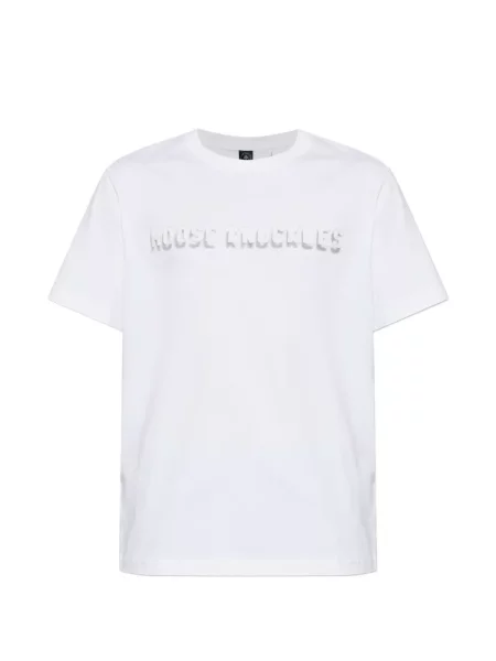 Tricou Moose Knuckles cu autograf alb