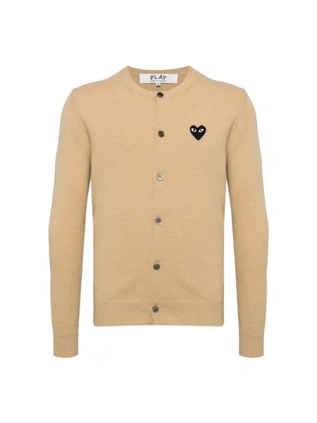 Kardigan Comme Des Garcons Play wełniany beżowy