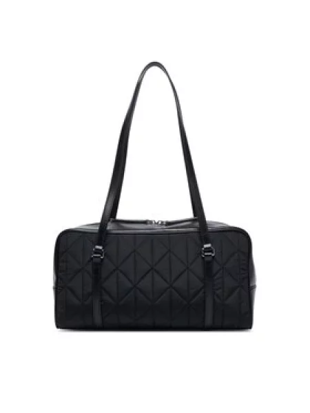 Calvin Klein Ročna torba Quilted Nylon 2X Strap Camerabag črna